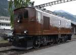   100 Jahre BLS: BLS Ce 4/4 312 auf dem BLS-Nordrampenjubil�umsfest in Frutigen am 28.06.2013 ohne Zuschauer und Regen, aufgenommen am Vorabend des Festes.