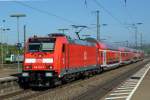DB/BLS: RE nach Basel Badischer Bahnhof mit 146 235-7 beim Zwischenhalt in Weil am Rhein am 2.