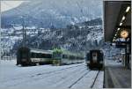 Ein  L�tschberger  flankiert vom einem ex SNCF Gep�ckwagen und einem EW I/II in Brig.
