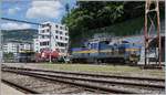 In Vevey wartet die MOB Gm 4/4 2004  Albeuve  auf den nächsten Arbeitseinsatz.