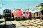 Im September 1990 konnte ich beim Dépôt in Lausanne eine ae 4/4, die Am 4/4 18466 und einen Be 4/6 (für den Schühler-Schul-Zug) fotografieren.
