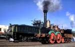 Die Saxonia und SBB Ce 6/8 III Nr.14305 beim Jubil�um 100 Jahre Verkehrsmuseum N�rnberg in Nrnbrg am 16.10.1999.