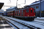 OeBB: Dampffahrt Balsthal-Olten der Oensingen Balsthal Bahn mit der Eb 2/4 35, 2 Salonwagen und der Re 4/4 I 10009 vom 1.