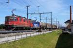 SBB: Doppeltraktion Re 420 11187 bei Muri am 26.