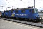 WRS 430 115 schleppt Rangierlok 232 115 durch Olten am 2 Jänner 2026.