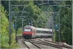 Bei Burier schieben gleich zwei SBB Re 460 ihren IR 90 in Richtung Brig.