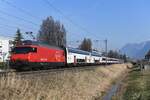 2025-02-06.SBB CFF FFS Sion  locomotive électrique Re 460 009  Le Jet d'eau 