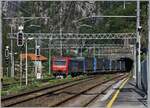 Die SBB Re 474 009 schiebt in Iselle einen Güterzug Richtung Brig nach. Der im Hintergrund zu sehende Tunnel ist noch nciht der Simplontunnel, der folgt erst ein paar hundert Meter weiter nördlich. Die Eigentunmsgrenze SBB / FS befindet sich jedoch im zu sehenden Iselle-Tunnel. 

21. Juli 2021