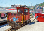 Der SBB Rangiertraktor Te III 176 (97 85 3213 176 CH-SBB) abgestellt im Bahnhof Locarno (22.06.2016).