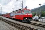 RhB Ge 4/4 III Nr.646 mit Werbung Buga in Landquart am 29.08.2009.