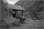 Gleich oberhalb des Bahnhofs von Wassen entdeckt und exklusiv f�r www.Hellertal.startbilder.de fotografiert: eine kleine, leider nicht mehr genutzte Feldbahn, welche wohl zum Transport von Granit