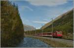 MGB HGe 4/4 mit ihrem Zug nach Zermatt kurz vor T�sch.