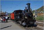 Der Dampfzug der Blonay-Chamby Bahn ist f�r die Abfahrt bereit.