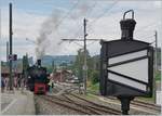 Zur Rückfahrt bereit: Die Blonay-Chamby Bahn G 2x 2/2 105 mit ihrem Dampfzug nach Chaulin in Blonay.