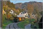  La DER de la Saison!  (Saisonabschlussfeier der Blonay-Chamby Bahn 2022) - im letzten Licht der letzte Dampfzug der Saison mit der LEB G 3/3 N° 5 (1890) kurz vor Blonay.