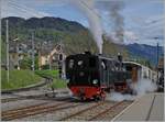 Zur Saisoneröffnung 2024 zeigt sich die SEG G 2x 2/2 105 in alter Frische in Blonay.