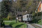 La DER de la Saison / Das Saison Ende der Blonay Chamby Bahn 2024 - Seit einigen Jahren zeigt die Blonay Chamby Bahn zu Saison Ende mit einem etwas verdichteten Fahrplan noch einmal ihrer herrlichen Fahrzeuge im Einsatz. 

Der MCM BCFeh 4/4 N° 11 ist mit dem BOB  Kaiserwagen  kurz nach Blonay auf der Fahrt nach Chaulin.

27. Okt. 2024