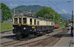 Festival Suisse de la vapeur (Schweizer Dampffestival 2025) - nach dem der MOB DZe 6/6 2002 der Blonay -Chamby Bahn mit ihrem Zug in Blonay angekommen ist, wird rangiert um den Zug wieder nach Chaulin