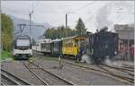 Die BFD HG 3/4 N° 3 der Blonay - Chamby Bahn ist wieder in Blonay angekommen.