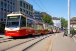 Drei gekuppelte Stadler Be 4/6 (Nr.