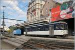 Der MOB Be 4/4 1006 (ex Bipperlisi) steht abfahrbereit in Montreux.