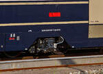 Detailbild EV 18 Drehgestell mit dem Mechanismus zum Anheben der Traverse, hier von dem MOB GPX - GoldenPass Express Premium-/1.Klasse Steuerwagen Ast 183 (96 85 8300 183-7 CH-MOB) der Montreux-Berner
