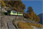 Der A-L Regionazug 248 von Aigle nach Leysin erreicht in Kürze den halt Fontanney.