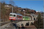 Der AOMC BDeh 4/4 503 auf der Br�cke bei Chemex am 1.