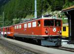 Ge 6/6 II Nr.702  Curia  steht in Berg�n am 04.09.2005.