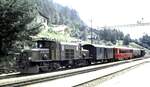 RhB Ge 6/6 I Nr.412 in Tiefencastel im August 1989.