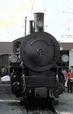 RhB G 4/5 Nr.107 in Samadan im September 1989. Jubiläumsveranstaltung.