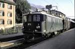 RhB Ge 4/4 I Nr.604 in Samedan im Augut 1990.