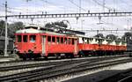 RHB ABDeh 2/4 Nr.28 mit Sommerwagenzug der Rorschach-Heiden Bahn in Rorschach im August 1991.