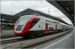 Ein SBB RABe 502 auf Testfahrt in Lausanne.