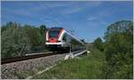 Der SBB RABe 522 209 als RE 18174 Biel/Bienne - Meroux TGV kurz vor seinem Ziel beim �berqueren der 47 Meter langen Bourbeuse Br�cke bei Bourogne.
