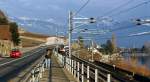 Ein doppelter Nachschu�: Mir ging der Stadler FLIRT  RABe 523 030 der SBB (RER Vaudois) als S3 (Allaman–Lausanne–Vevey –Montreux–Villeneuve) fast durch die Lappen, der andere