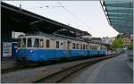 F�r den ersten Zug nach Zweisimmen gen�gt f�r die wenigen Fahrg�ste eine ABDe 8/8 ohne  Anhang .
