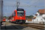 Der neue CJ ABe 4/12 672 (Be 2/4 - B - Be 2/4 672) ist auf Testfahrt.
