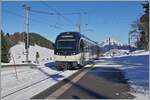 Der CEV MVR ABeh 2/6 7506 erreicht von Vevey kommend die Gipfelstation Les Pl�iades.