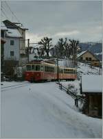 CEV BDeh 2/4 N� 74 auf der Fahrt nach Blonay zwischen St-Legier Village und La Chiesaz.