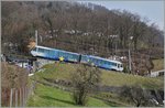 Der  Train des Etoiles  oberhalb von Blonay auf der Fahrt Richtung Les Pleiades.