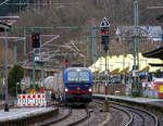 Die an die SBB Cargo International AG vermietete 193 522 „Elbe“ (91 80 6193 522-0 D-SIEAG) der SüdLeasing GmbH (Stuttgart, eingestellt in Deutschland durch Siemens) fährt am