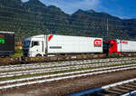 8-achsiger Niederflurwagen �Rollende Landstra�e� der Gattung Saadkms (1.