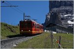 Je näher man sich der dunken Felswand nähert, ja unwirtlicher wird es, doch der Vogle ganz links oben im Bild wäre fast der  Bildausrichutng  zum Opfer gefallen...