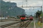 Der Br�nigbahn De 110 003-1 erreicht mit einem IR von Interlaken nach Luzern Meringen.