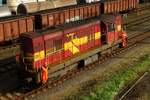 ZSSK 742 019 rangiert mit einiges Personal in Sturovo am 22 September 2017.