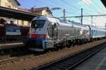 Am Sonntag 28 September 2025 treft CD 380 011 mit ein Rychlyk nach Praha hl.n. in Benesov u Prahy ein.