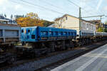 Vierachsiger Drehgestell-Schüttgutkippwagen mit pneumatischer Betätigung (Kippwagen) der Gattung Uas 428V2, 33 54 9300 060-8 CZ-PCI, der tschechischen PKP-Tochterfirma PKP Cargo